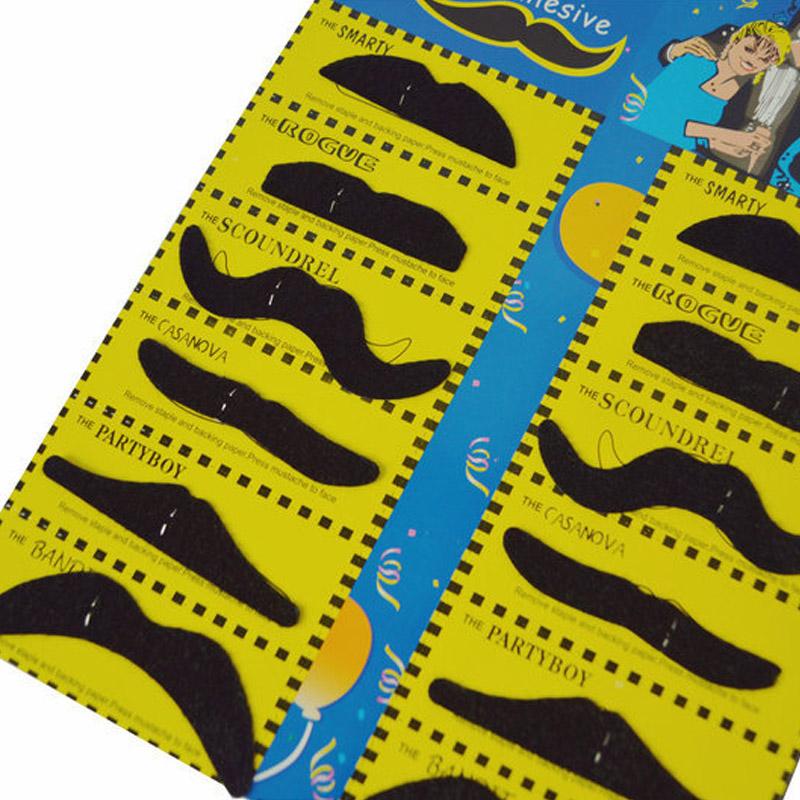 Парик Усы Хеллоуин Костюм Праздничные товары для вечеринок Забавная черная искусственная борода 12 шт. Вечерние бороды Парики Волосы Реквизит для фотобудки Дети Подарки