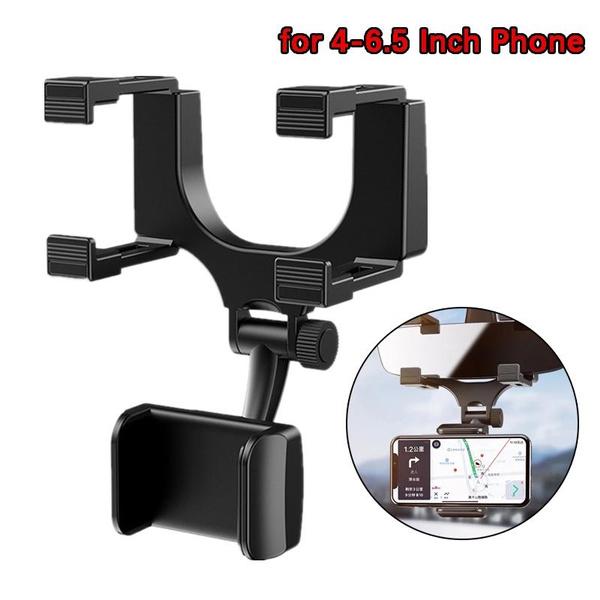 Car Rear View Mirror Phone Holder For Cell Phone Support 360 Rotatable Mobile Phone Bracket GPS Mount Rack Stand
