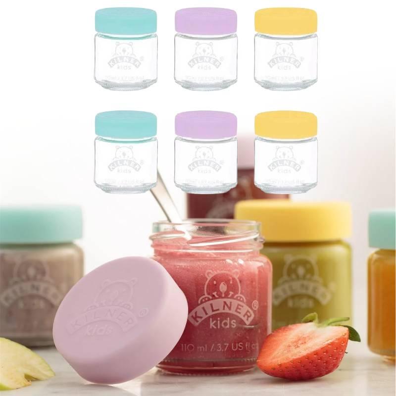 Premium Kilner Baby Food Glass Jar Set Six Versatile Containers For Freshness