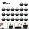Threaded Plastic Base Screw On Type Furniture Glide Leveling Foot Black 20x AU