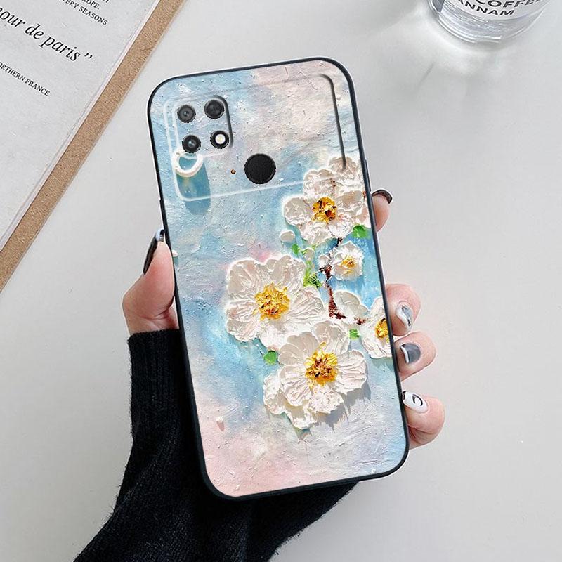 Чехол-крышка для Poco C40 Чехол для Xiaomi Poco C40 Цветной узор Мягкий силиконовый задний чехол для Funda Xiaomi PocoC40 C 40 4G Оболочка