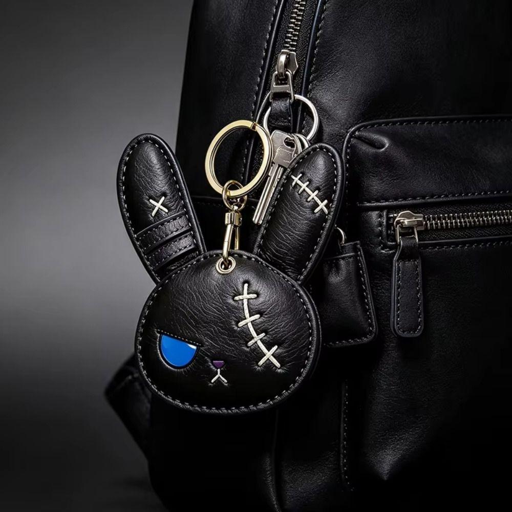 Animal Wounded Rabbit Keyring Gothic Halloween Rabbit Keychain Car Bag Ornament