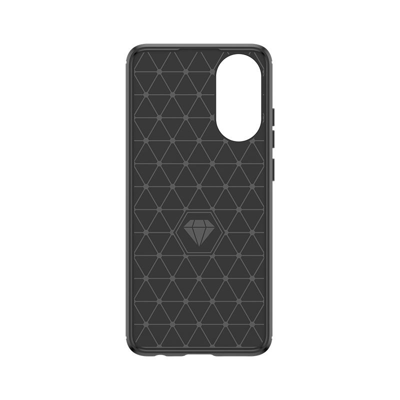 Oppo A78 4G Carbon Silicone Case - Black | Premium Protective Phone Accessory