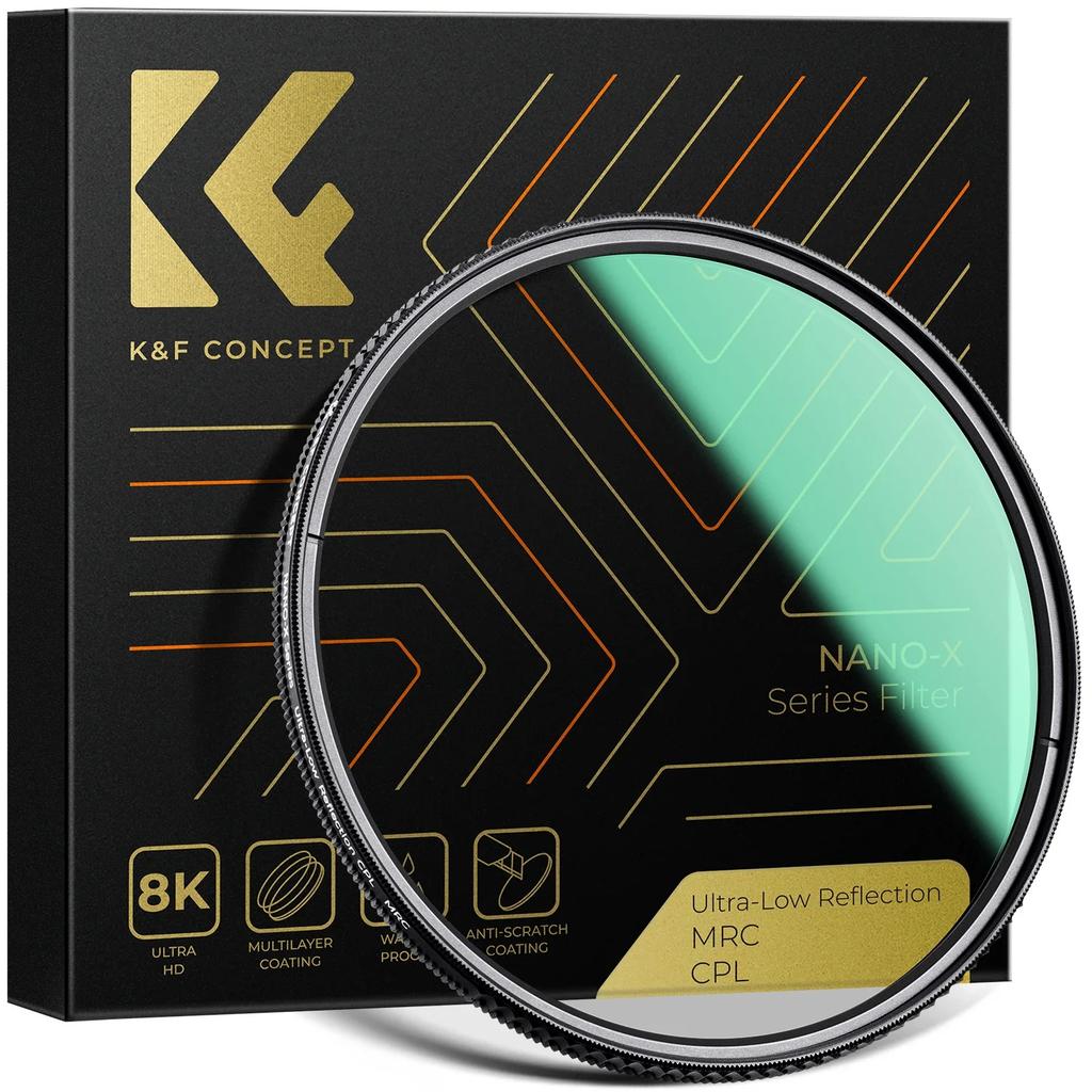 K&F CONCEPT Новый HD CPL Фильтр 28 Многослойный Ультратонкий Круговой Поляризационный Фильтр для Объективов Камеры Аксессуары 37мм-95мм Nano-X