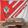 Red and white diagonal layers featuring Southampton FC logo and text. Patterned tapestry for bedroom and living room home decor