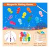 Jouet en Bois - Jeu de Pêche Magnétique - 10 Poissons - 2 Canes à Pêche - Mixte 2 Ans