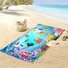 Colorful Underwater Cartoon Scene Beach Towel quick-drying for travel outdoor sports jogging beach and swimming