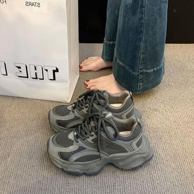 Платформенные кроссовки для папы женские новые осенне-зимние женские туфли для бега повседневные и легкие спортивные туфли