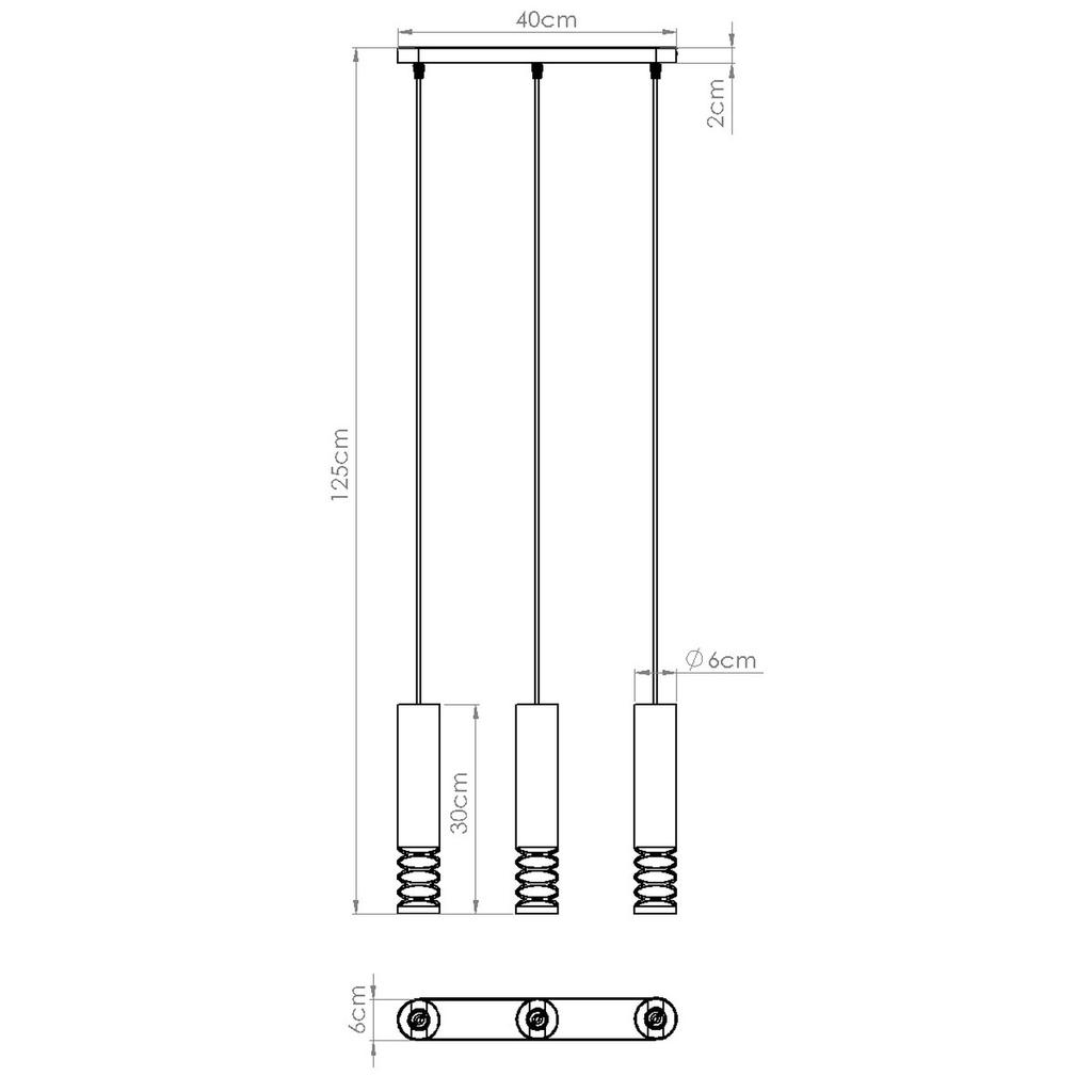 Lami 3L white hanging lamp