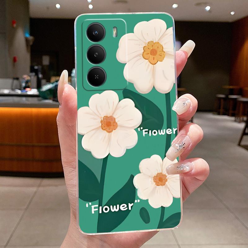 Силиконовый чехол для Realme P3 Lite Красивые цветы Бабочка Защитный ТПУ Мягкая задняя крышка Fundas для телефона Realme P3 Lite 4G