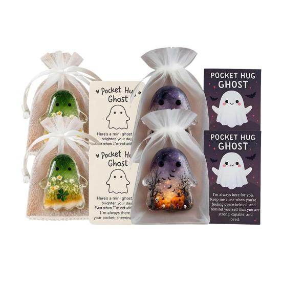 Pocket Ghost Card Pocket Hug Ghost with Encouragement Card Emotional Support Ghost Keepsake Pocket Hug Token Inspirational Gift for Friends