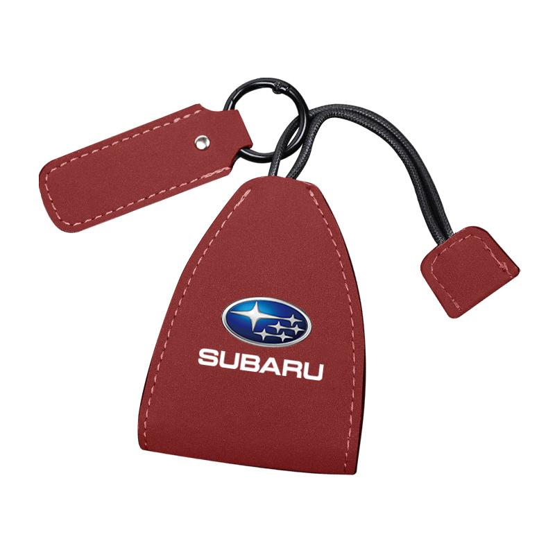Suede Leather Car Remote Key Case Cover Bag For Subaru Tribeca Legacy Outback Crosstrek WRX 2006 Impreza STI Forester BRZ Mpreza et4