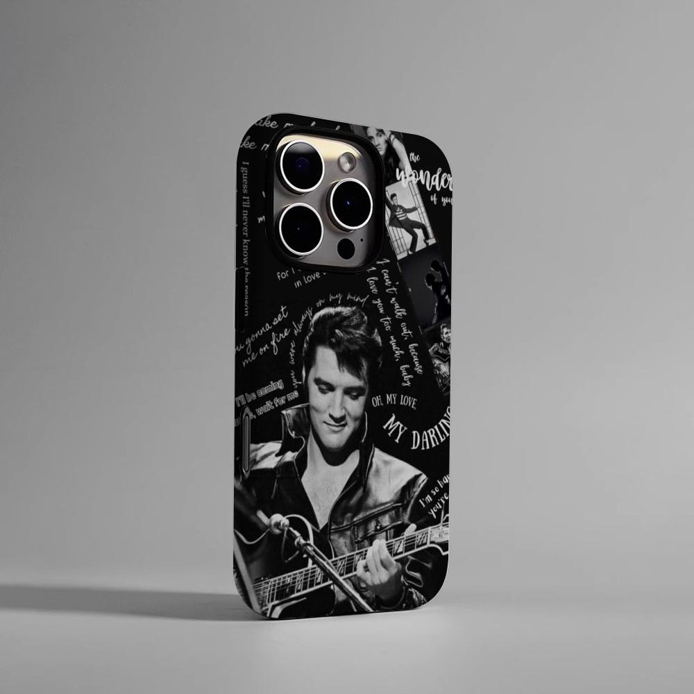 Чехол для телефона E-Elvis P-Presley Певец Жесткий ПК Для IPhone 16Promax 17 16 15 14 13 12 11 Pro Max Plus Глянцевый HD Чехол
