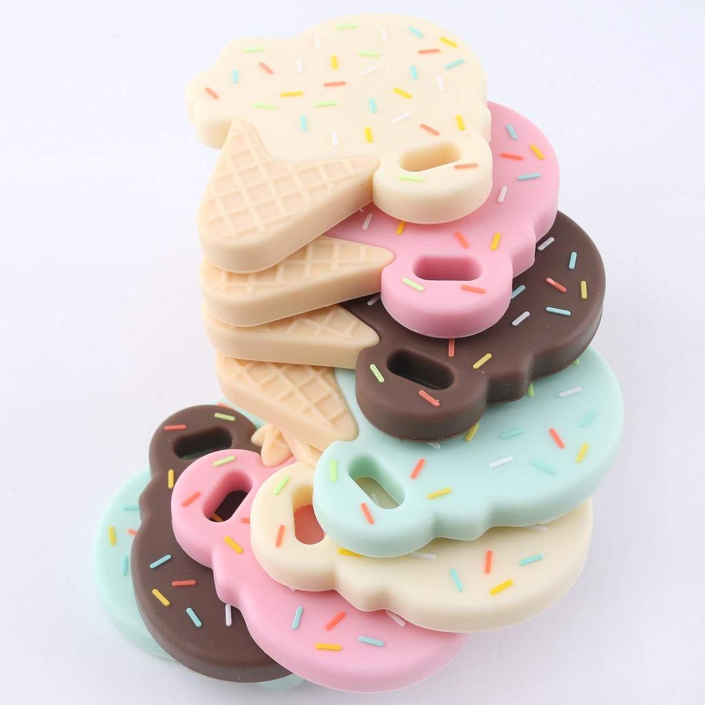 Mamimami Домашнее мороженое 5 шт. разноцветные силиконовые подвески для кормления грудью материалы ручной работы для грудного вскармливания ребенка силиконовое мороженое своими руками на день рождения