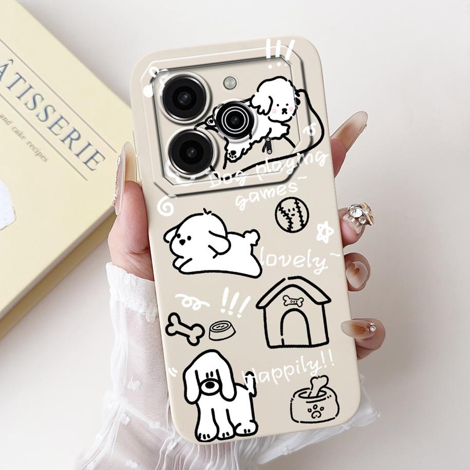 For Tecno Pova 6 Pro 5G 2024 Case LI9 Camera Lens Protective Cover Cute Panda Cartoon Soft Bumper For Tecno Pova 6 Pova6 5G Capa