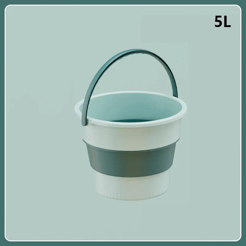 5/10/17L Collapsible Bucket Outdoor Fishing Camping Space Saving Portable Folding Car Wash Bucket Bathroom Kitchen Bucket