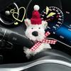 Plush Puppy Clutch Decoration Car Wiper Turn Signal Switch Ornaments Kawaii Bowknot Dog Car Wiper Doll Auto Interior Accessories