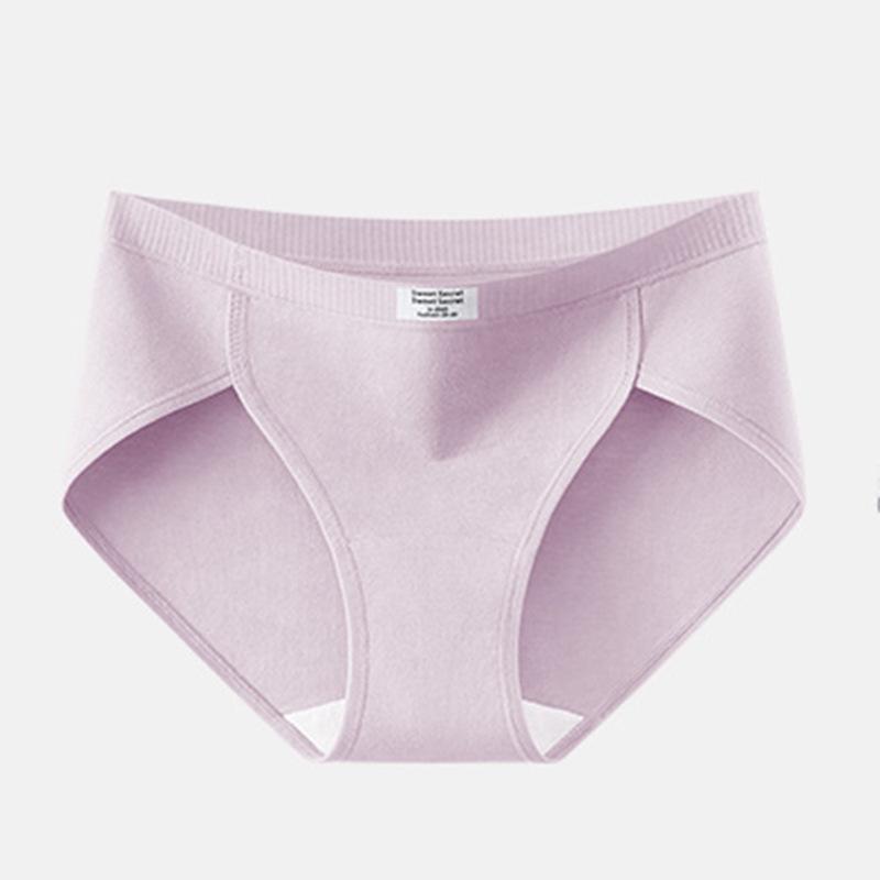 Autumn Mid-Waist Cotton High-Cut Panties for Girls