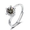Bague Ringen Кольцо из стерлингового серебра 925 пробы, 1 карат, муассанит, ювелирные изделия с бриллиантами, снежинка, регулируемые кольца с шестью когтями для женщин