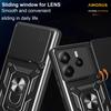 AMORUS For Xiaomi Redmi Note 14 5G Case Kickstand PC+TPU Phone Cover with Camera Lens Slider