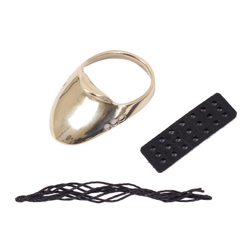 Brass Thumb Finger Guard Buckle Ring Multi-spec Finger Protection Tool Archery Bow Protector Gear