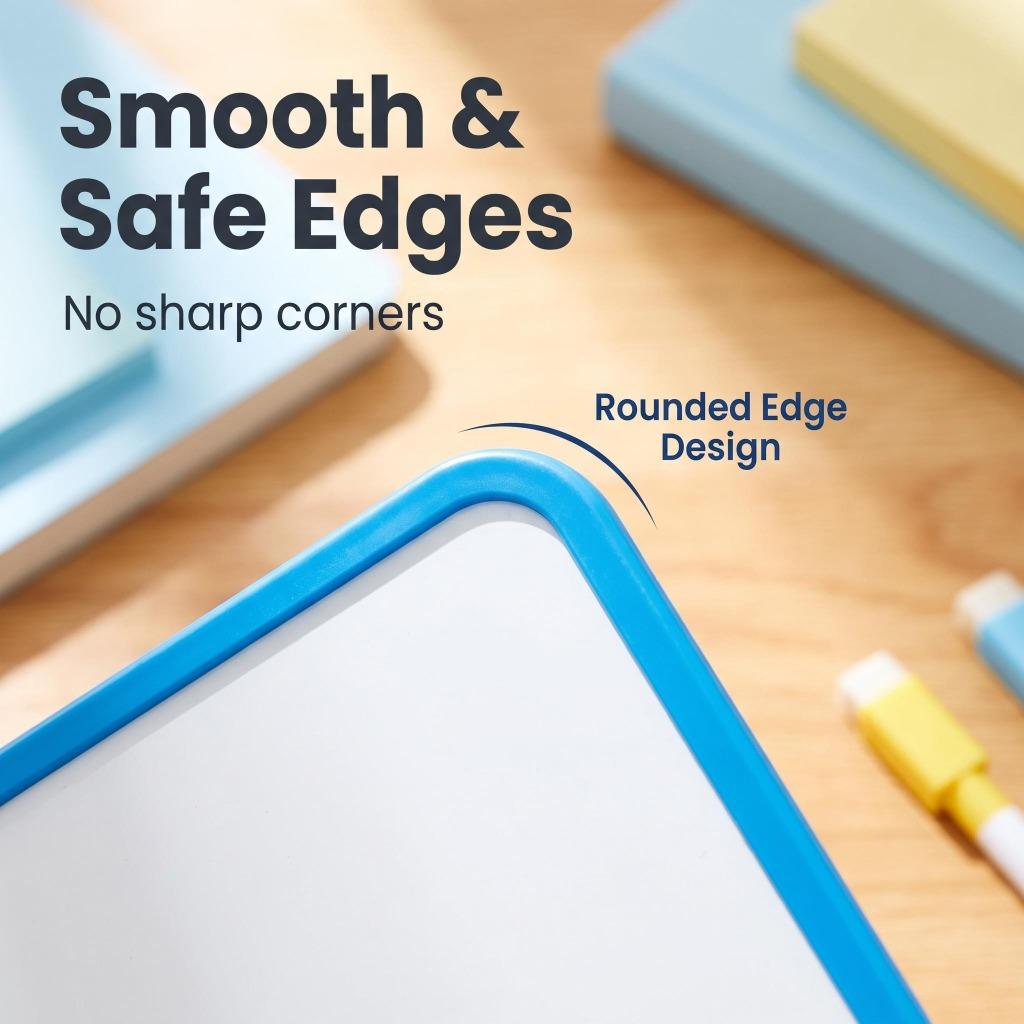 Handheld Dry-Erase Whiteboard Set with Handle, Mini Portable Erasable Board, Markers & Erasers Included for Office Home Use
