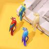 Colorful Bird Parrot Brooch Pin Polished Metal Lapel Badge Unique Decor for Coat Backpack Gift for Kids Bird Enthusiasts