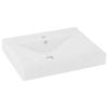 VidaXL Sink with Tap Hole Countertop Washbasin Toilet Hand Basin Bathroom Kitchen Home Interior Matt White 147020