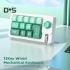 Одноручная механическая клавиатура с 12 клавишами RGB-подсветкой, программируемая небольшая клавиатура с возможностью горячей замены для геймеров и офисной работы