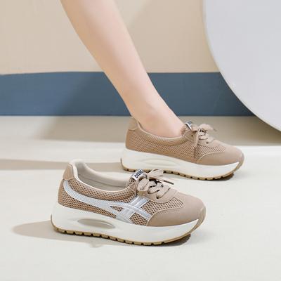 Ins корейская версия женской обуви Forrest Gump tide 2024 осень новая толстая подошва увеличивающая рост студенческая спортивная беговая повседневная обувь Q3610