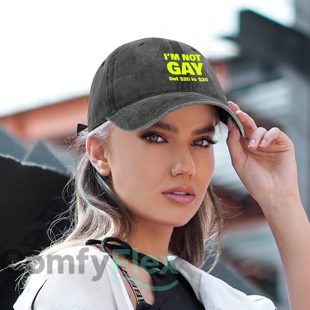 I'm Not Gay, But $20 Is $20 Fashion Washed Baseball Cap Hat Outdoor Activities