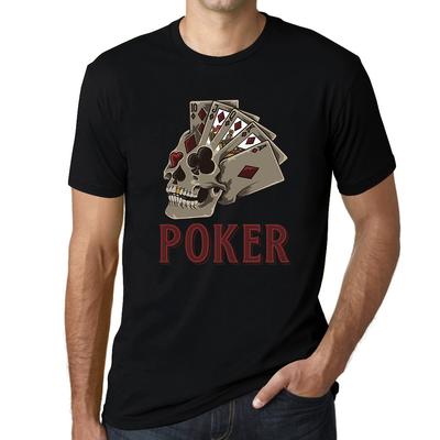 Мужская футболка с рисунком - Рубашка Royal Flush - Футболка Gold Teeth Skull Poker