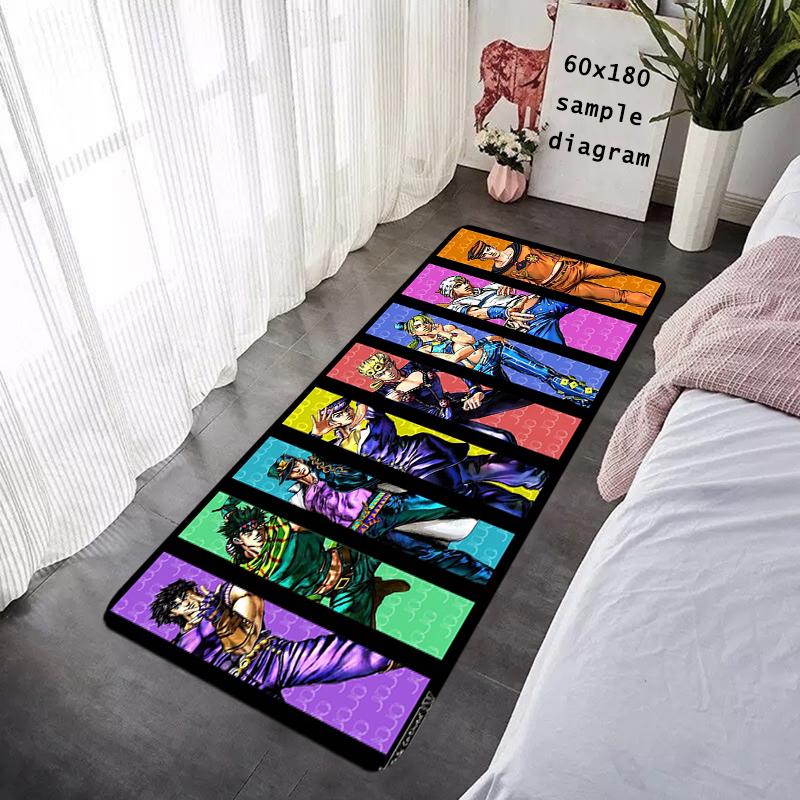 Door Mats Cartoon Interior Foot Rug JoJo's Bizarre Adventure Welcome Floor Mat for Entryway Soft Hallway Carpet Kitchen Rugs