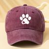 Dog Paw Print Retro Baseball Cap, Men's and Women's Duckbill Cap, Outdoor Party, Camping Trip, Sun Hat, Truck Driver