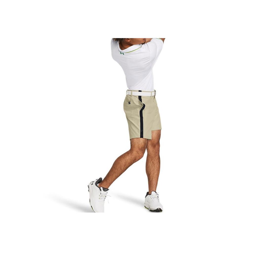 Under Armour Drive Deuces Однотонные Повседневные Удобные Прямые Шорты для Тренировок по Гольфу Средняя Посадка Спортивные Шорты Мужские Пыльно-Розовый Серый 1383157-273