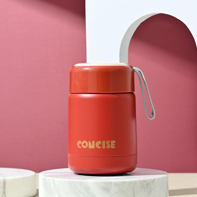 Мини-термос на 300 мл, портативная изолированная бутылка, двойной контейнер для пищевых продуктов из нержавеющей стали, стакан