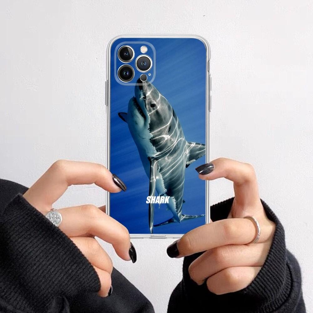 Чехол для телефона Акула для iPhone 16 15 8 7 6 6S Plus X SE XR XS 14 11 12 13 Mini Pro Max Мобильный чехол