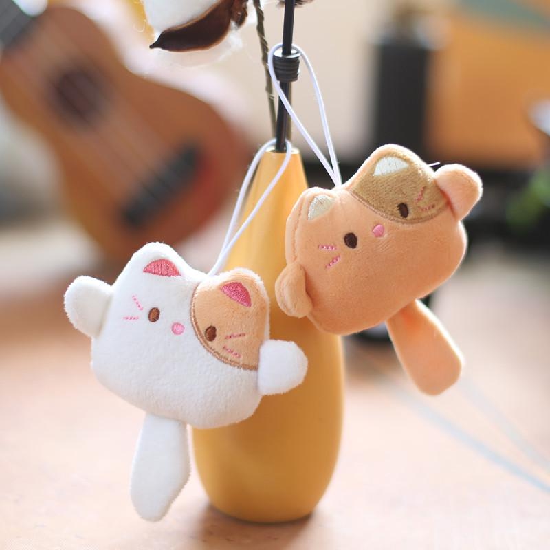 Милый милый котенок кулон плюшевая игрушка кукла мини 3-дюймовый котенок школьный портфель подвесное украшение брелок