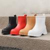 Platform Rubber Boots Women Work Garden Galoshes Waterproof Rainboots Woman Rain Shoes Oil-proof Non-slip Kitchen Footwear
