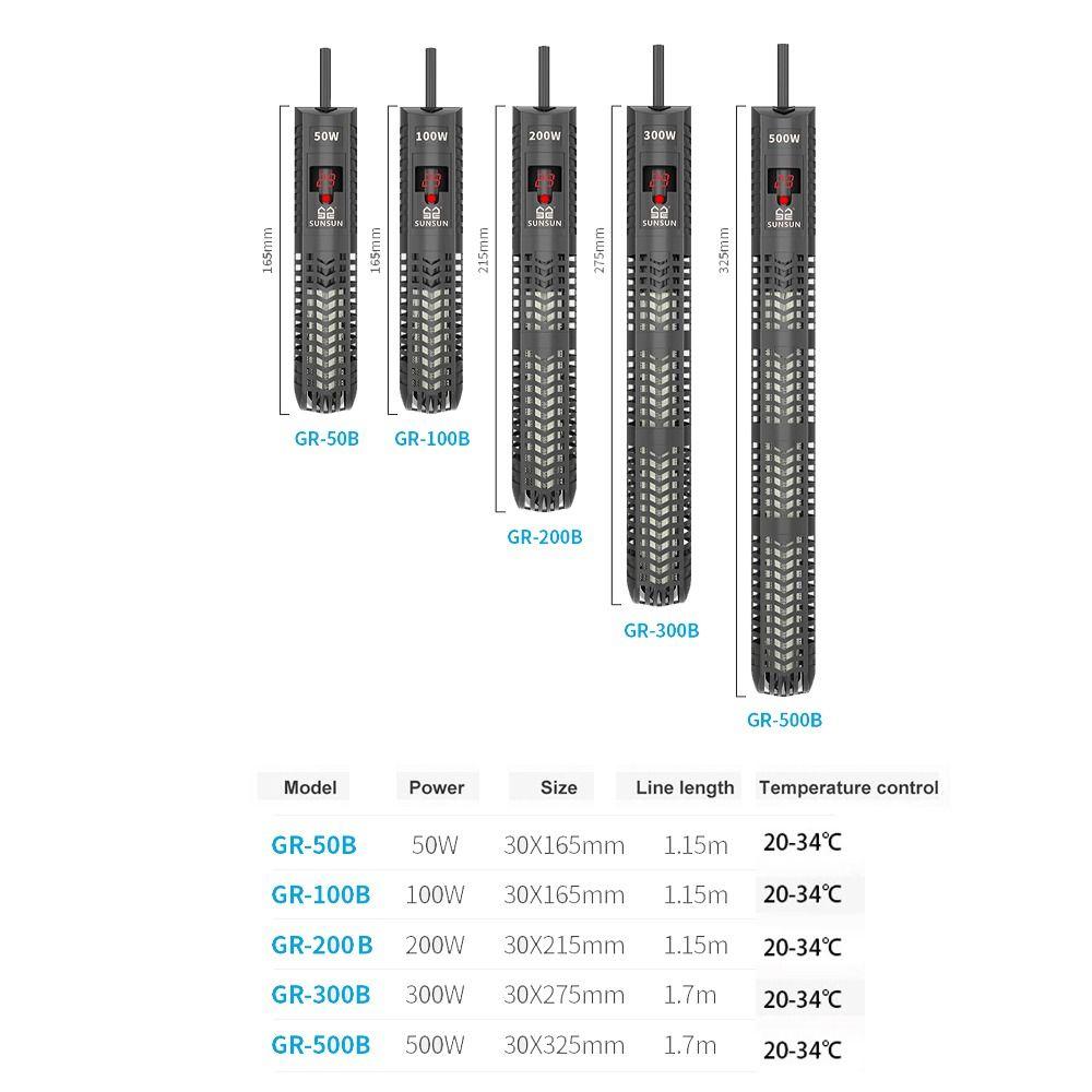 Регулируемый нагреватель для аквариума с ЖК-дисплеем, нагревательный стержень, резервуары для воды