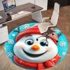 1PC snowman winter Office Round Area Rug, Under Office Chairs Bedroom Living Room Home Decor,Carpet for Office, -1110205