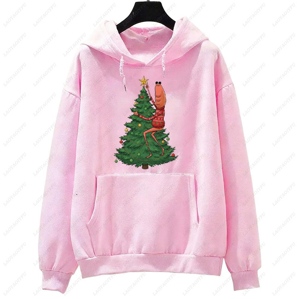 Merry Christmas Marcus The Worm Men Hoodie Meme Long-sleeve Autumn Winter Sweatshirt Marcus The Worm Christmas Costumes