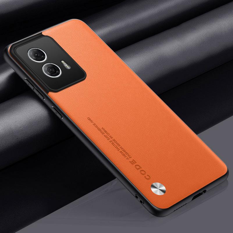Luxury Leather Shockproof Case for Moto Edge 50 G85 G34 G24 G04 G14 G54 G84 Pro 40 Neo 30 Ultra Protective Cover High-end Textured Full Protection
