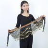 Модная поясная бахрома для танца живота с золотыми монетами и пайетками Женский пояс-юбка Пояс для танца живота Сценические костюмы