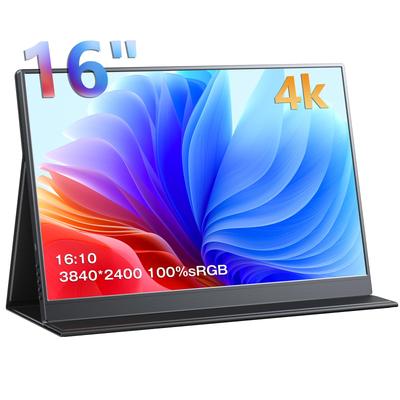 KEEPTIME Мобильный монитор 4k Мобильный дисплей 16 дюймов 3840x2400 Золотое сечение Глубина цвета 10 бит Высокая яркость IPS-панель Широкий цветовой охват Портативный монитор