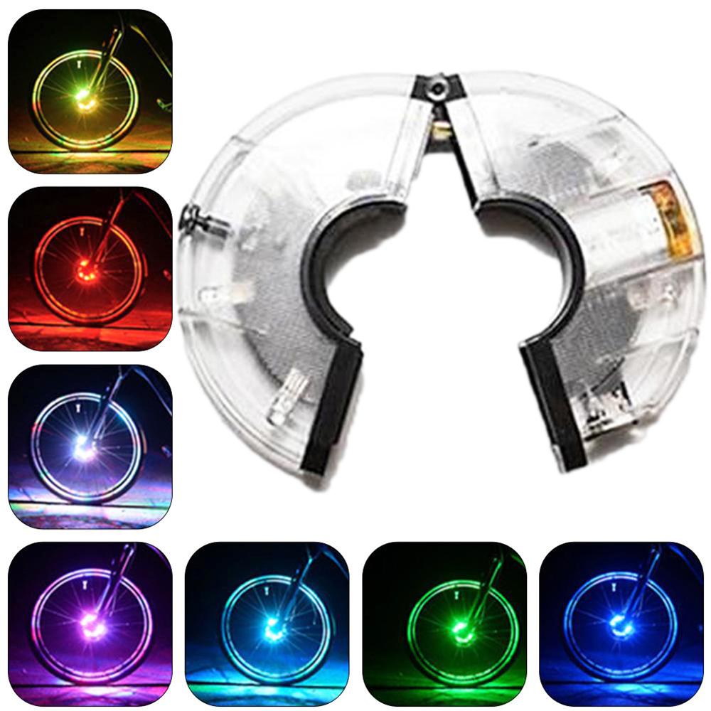 Night Riding Bike Wheel Bicycle Lamp Decoration Light Warning Lamp Spoke Lights Wheel Hub Lights