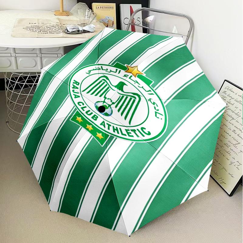 Raja Club Athletic Crest Umbrella Folding umbrella, automatic umbrella 8-Frame for Travel, camping Use Gift for Halloween Christmas