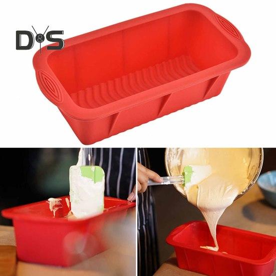 Гибкая форма для торта, устойчивая к высоким температурам, прямоугольная, легко извлекается из формы, DIY форма для хлеба, тостовая сковорода, кухонный инструмент