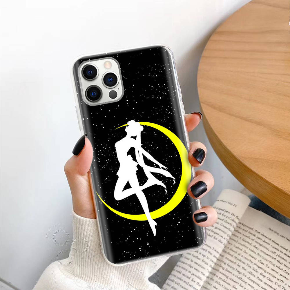 Чехол Sailor Moon TPU для iPhone XR 7 8 14 15 11 12 13 X XS Pro Max Xiaomi Redmi 13C Note 9 Samsung A22 S23 S24 Ultra Plus VIVO
