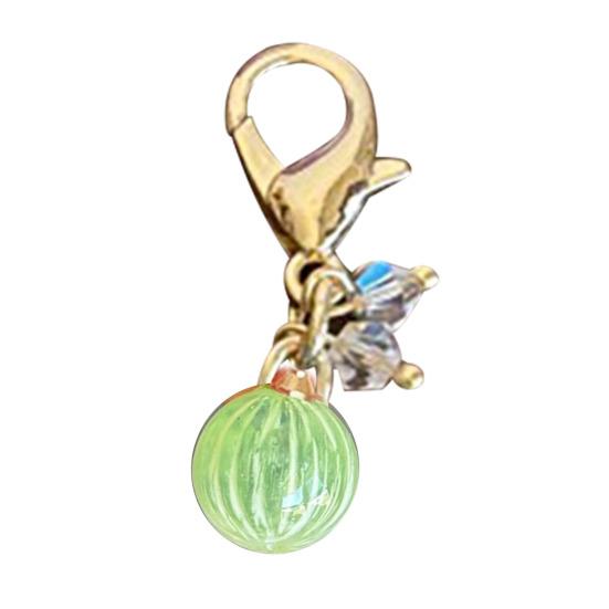 Keychain Pendant Easy to Use Mini Compact Translucent Texture Sugar Beads Design Keychain with Lobster Clasp Backpack Accessory
